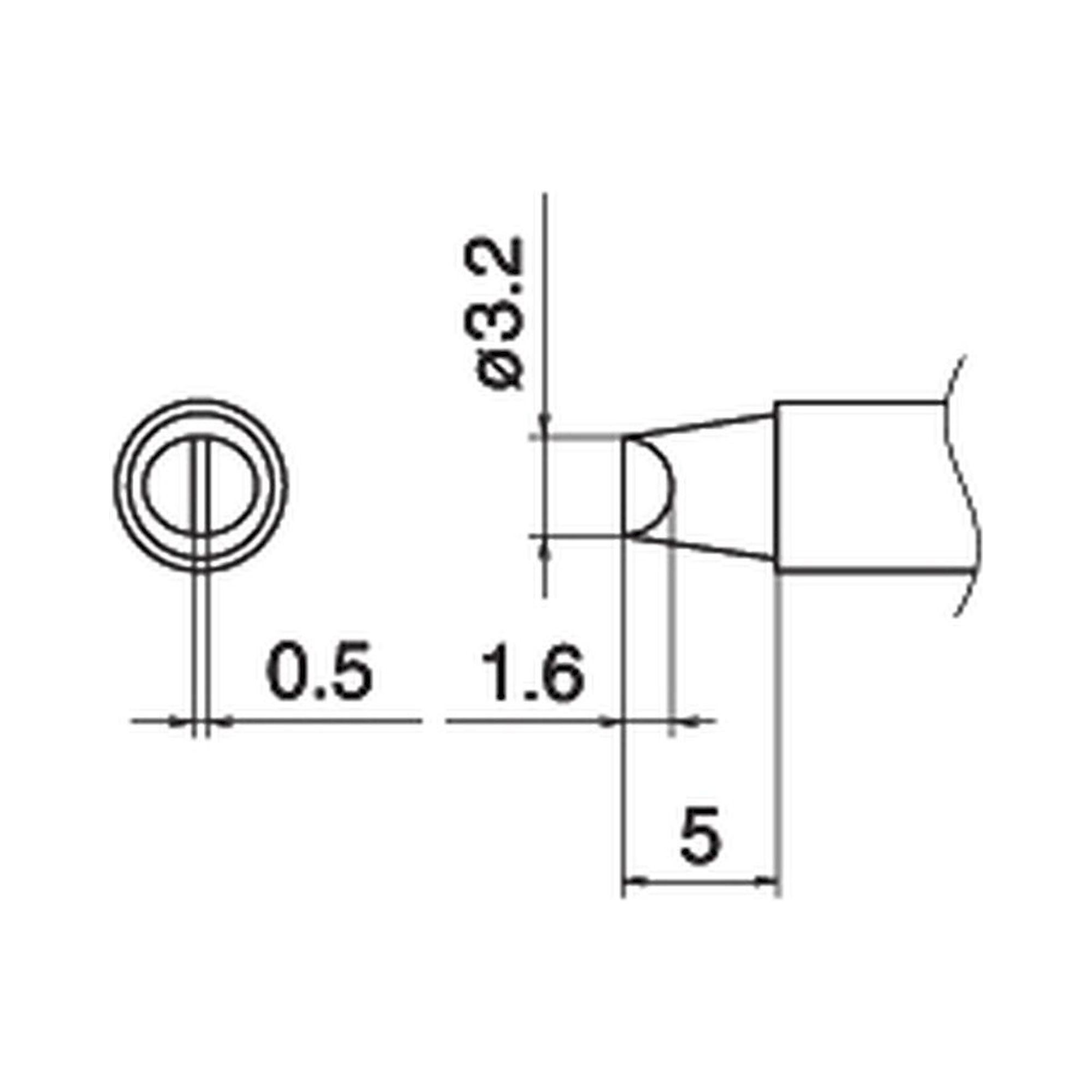 Hakko T15-D32. Soldering tip Shape-3.2D