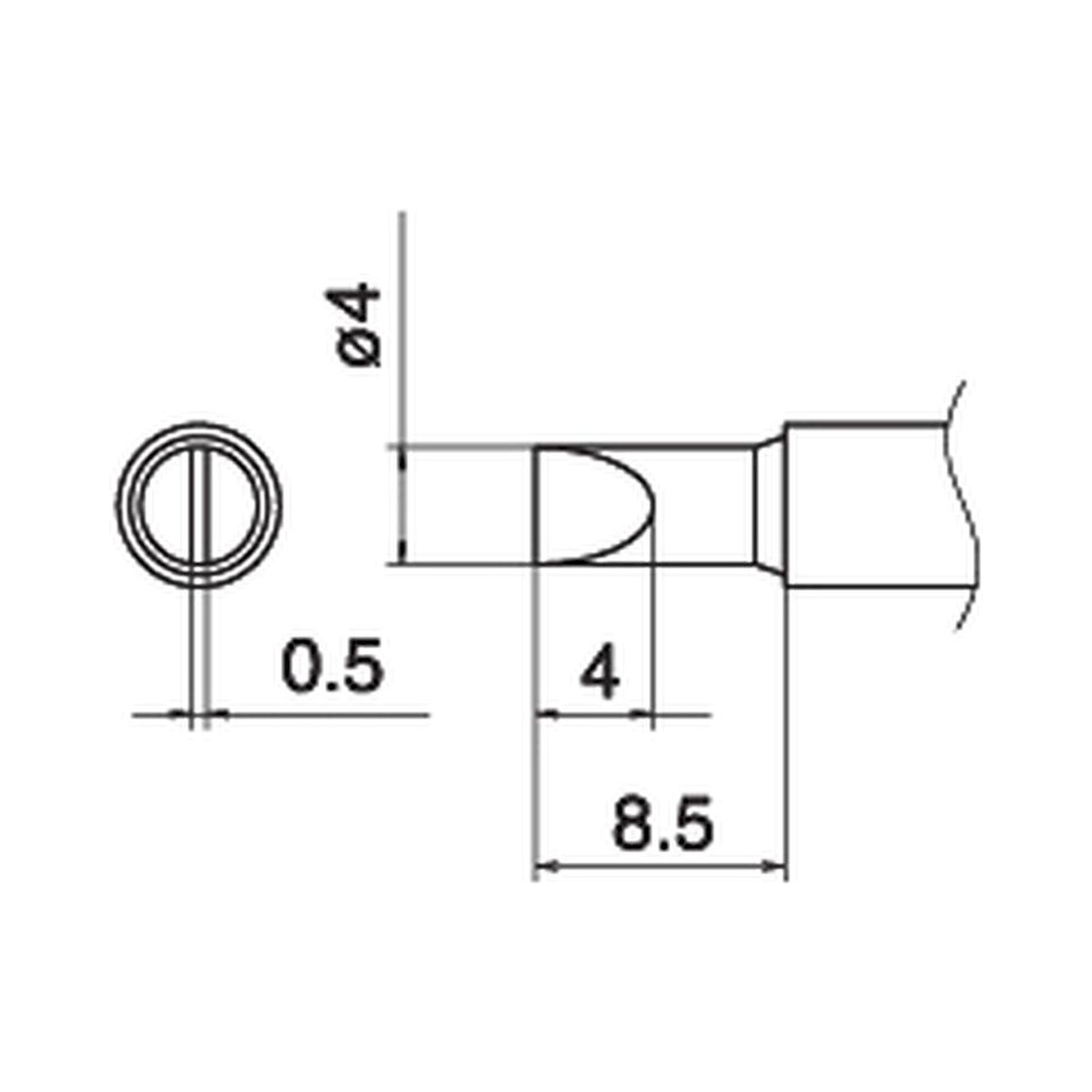 Hakko T15-D4. Soldering tip Shape-4D