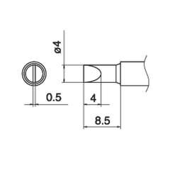 Hakko T15-D4. Soldering tip Shape-4D