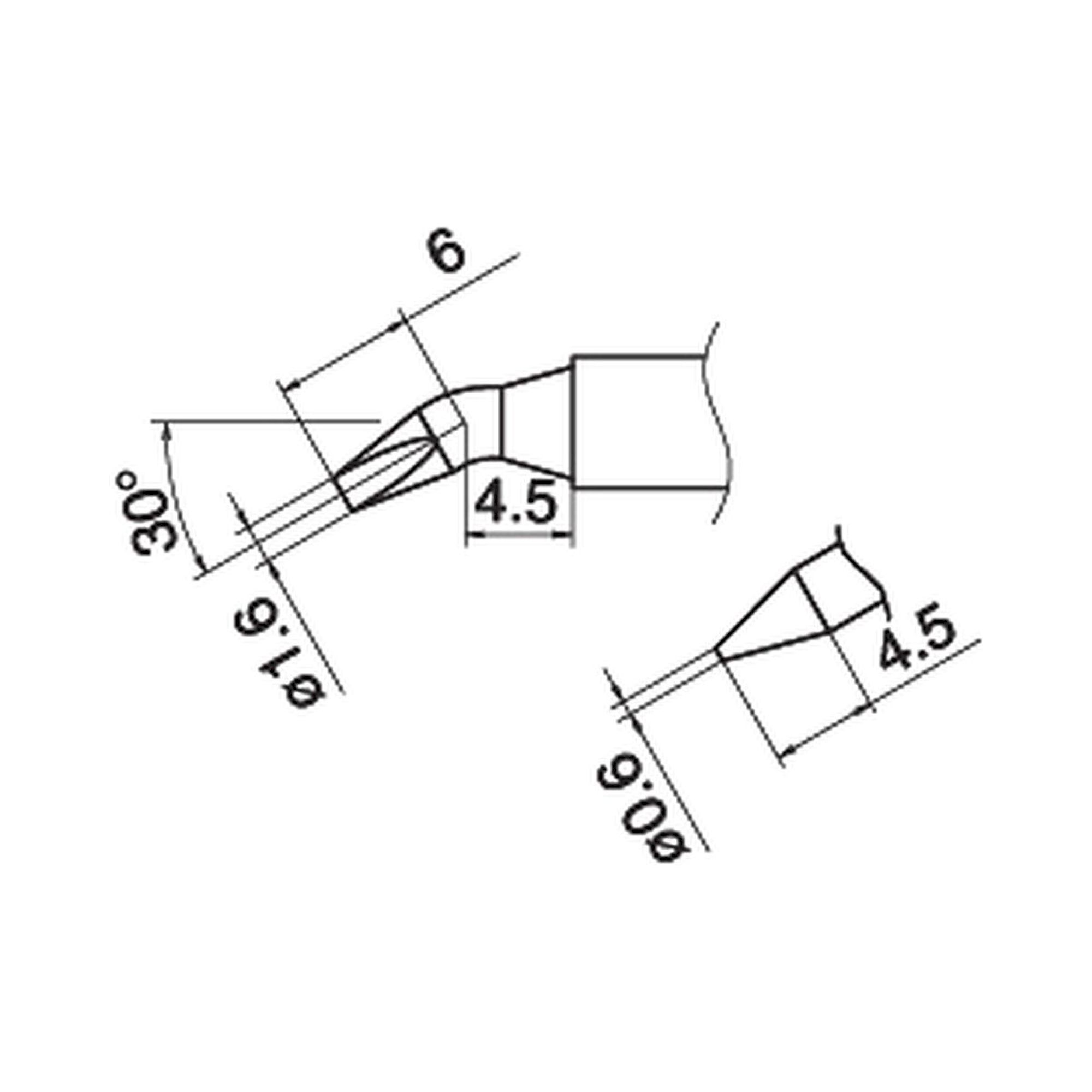 Hakko T15-JD16. Soldering tip Shape-1.6JD