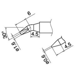 Hakko T15-JD16. Soldering tip Shape-1.6JD