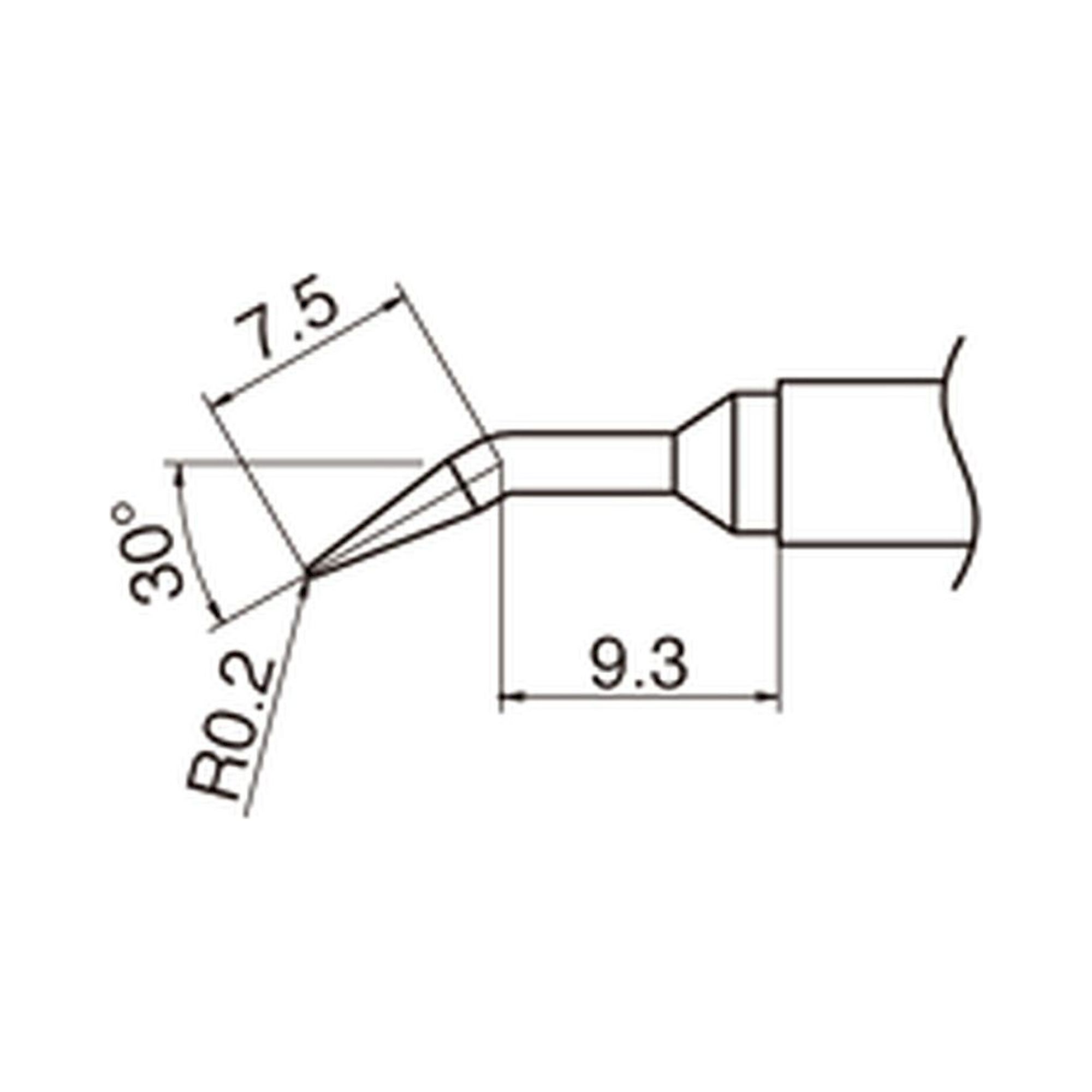 Hakko T15-JL02. Soldering tip Shape-0.2JL (Shape-0.2RLB)