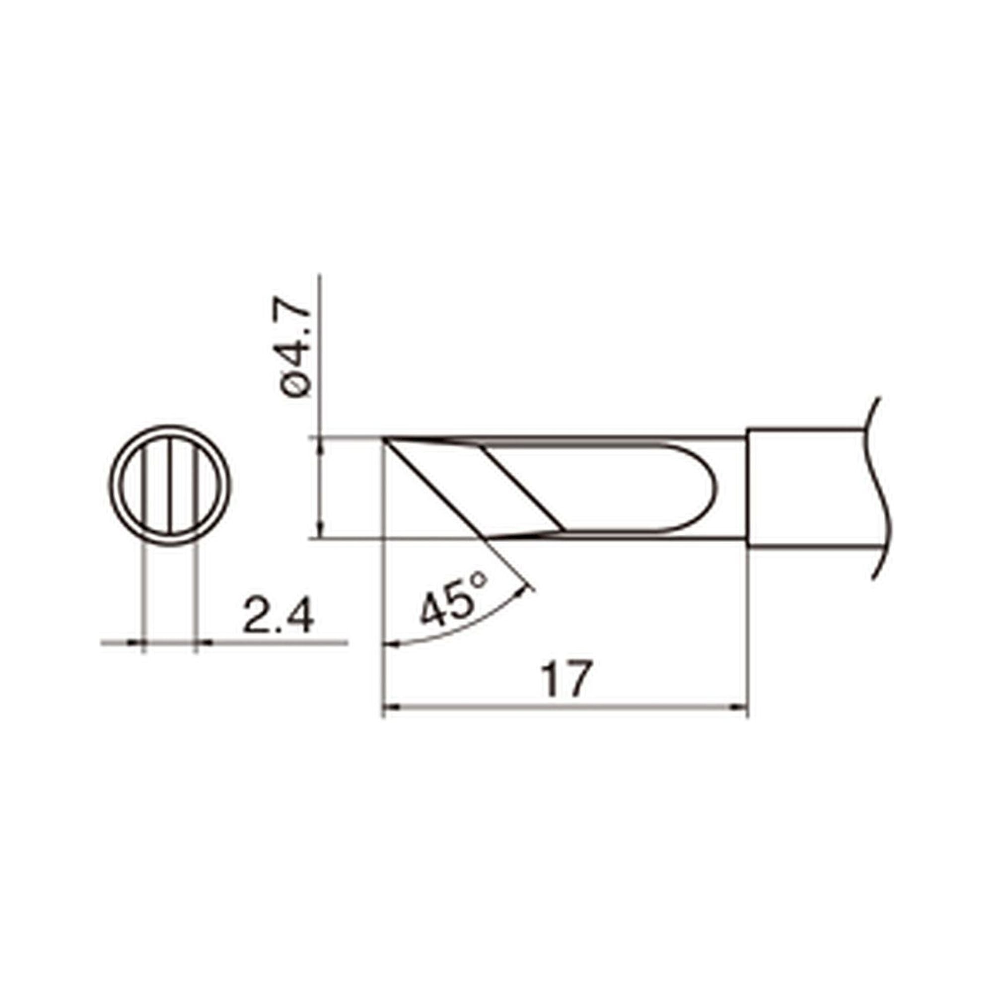 Hakko T15-KF. Soldering tip Shape-KF