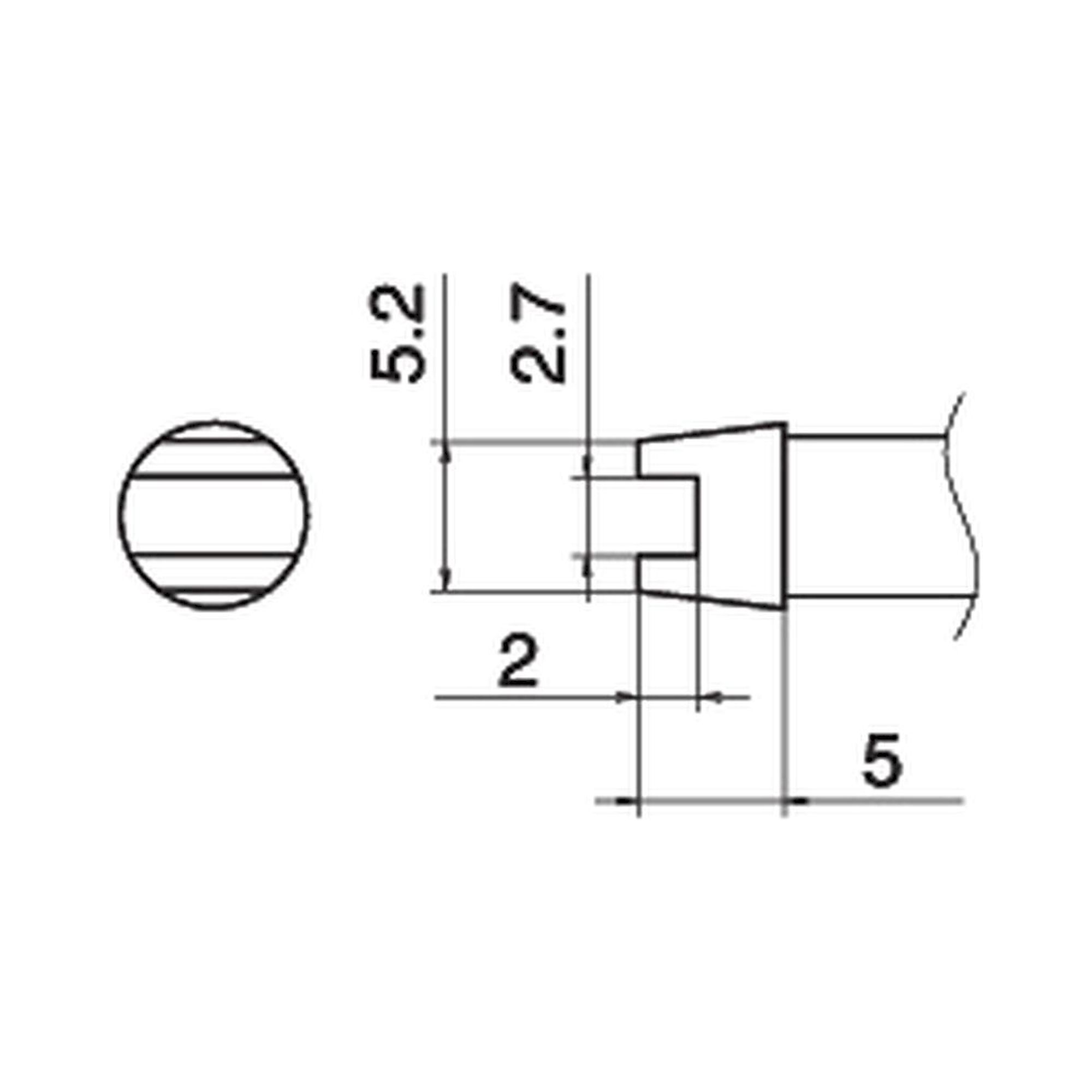 Hakko T15-R27. Soldering tip Shape-2.7R