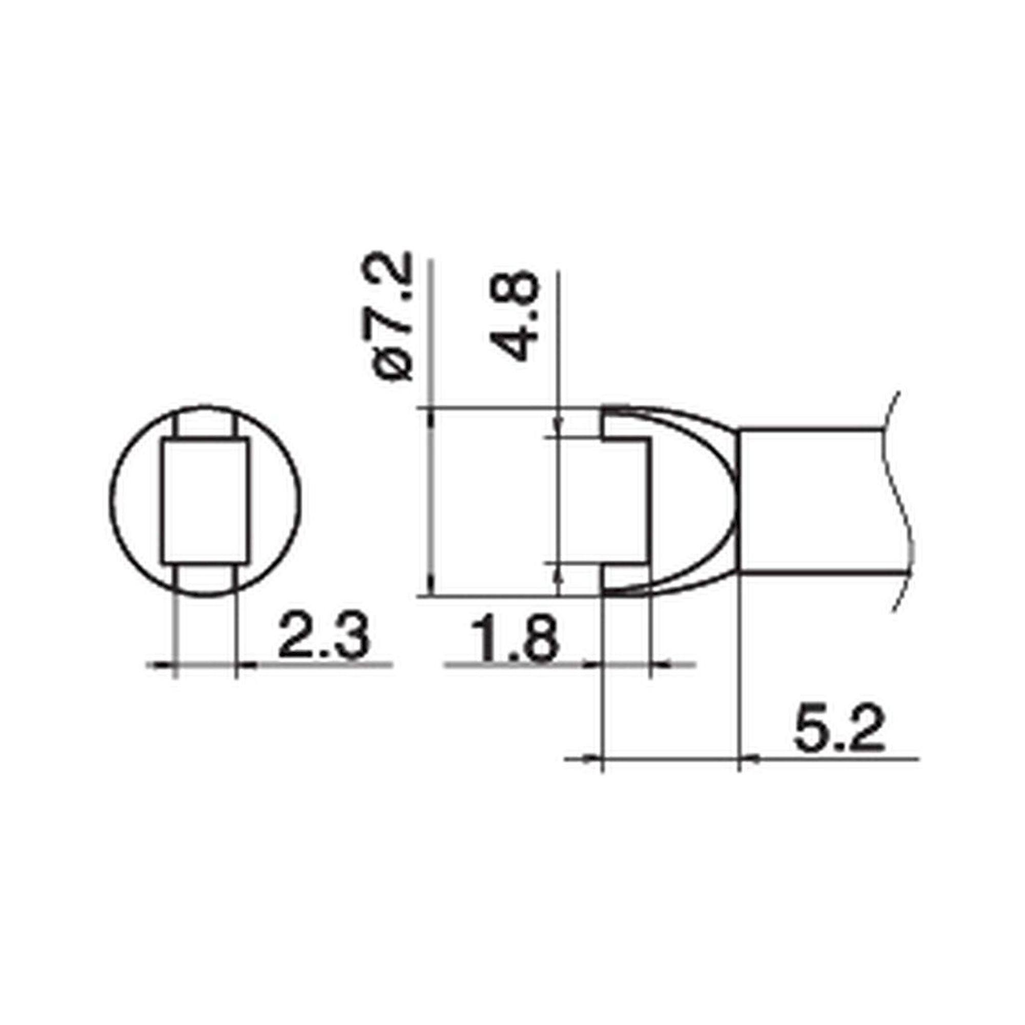 Hakko T15-R48. Soldering tip Shape-4.8R
