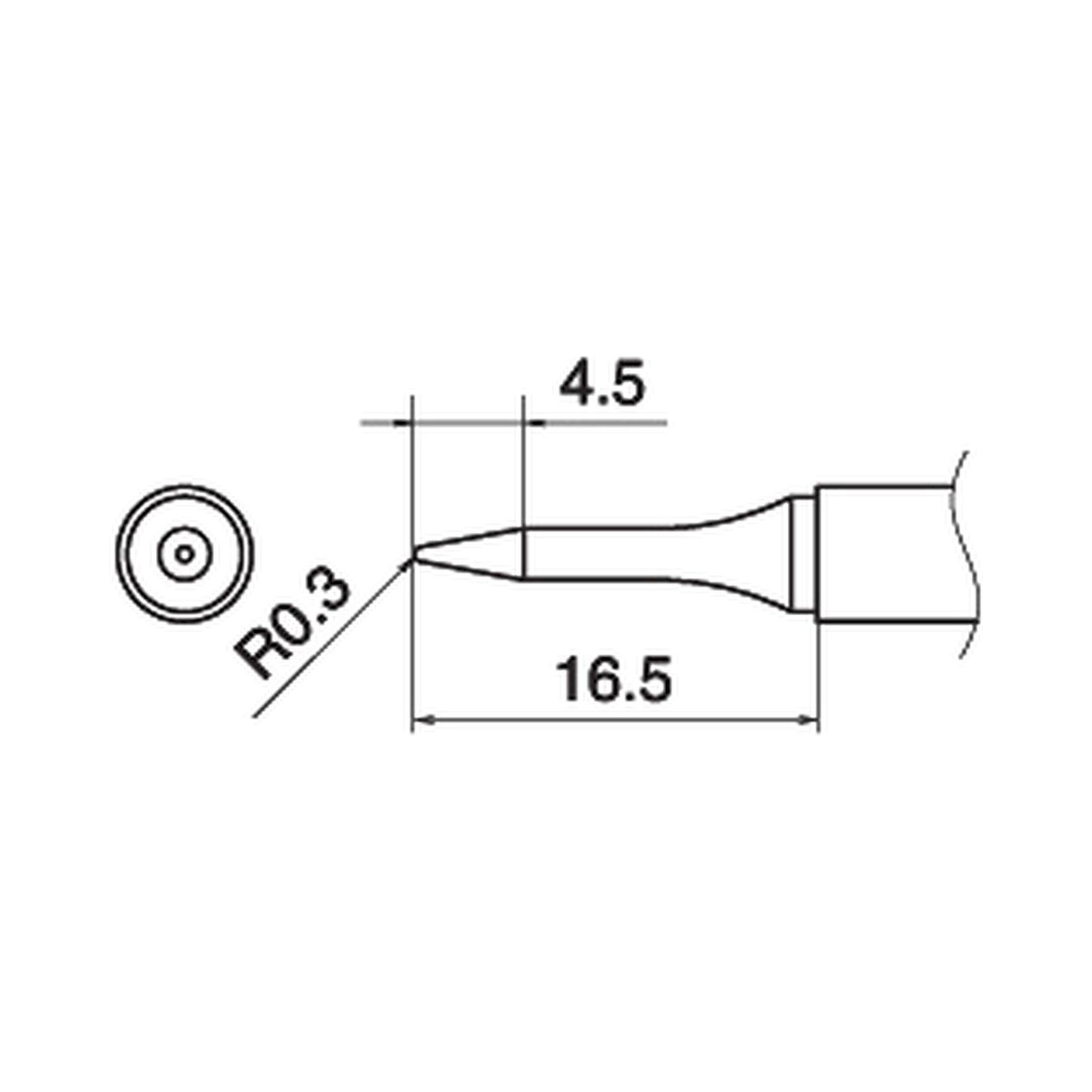 Hakko T15-SB03. Soldering tip Shape-0.3SB