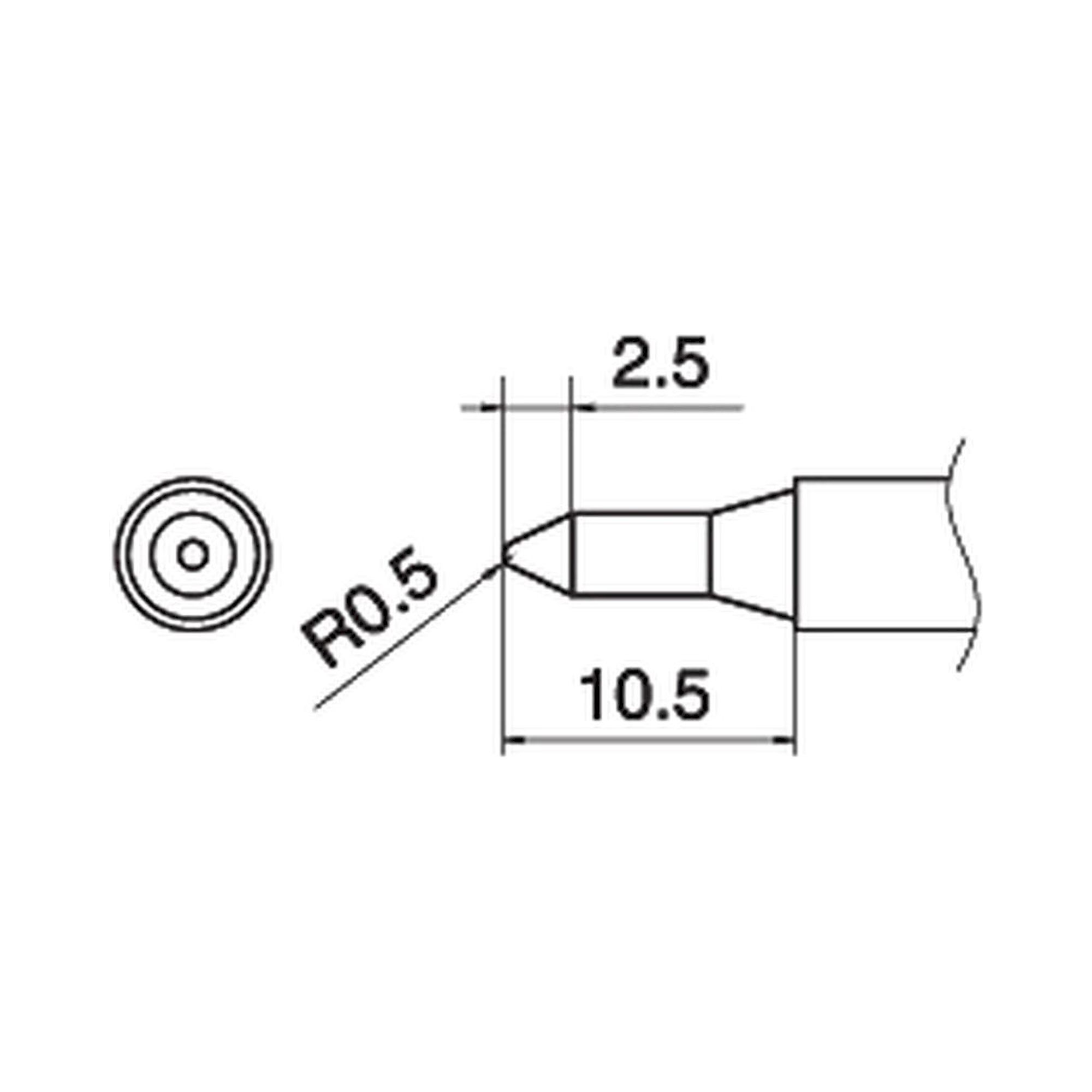 Hakko T15-SB05. Soldering tip Shape-0.5SB
