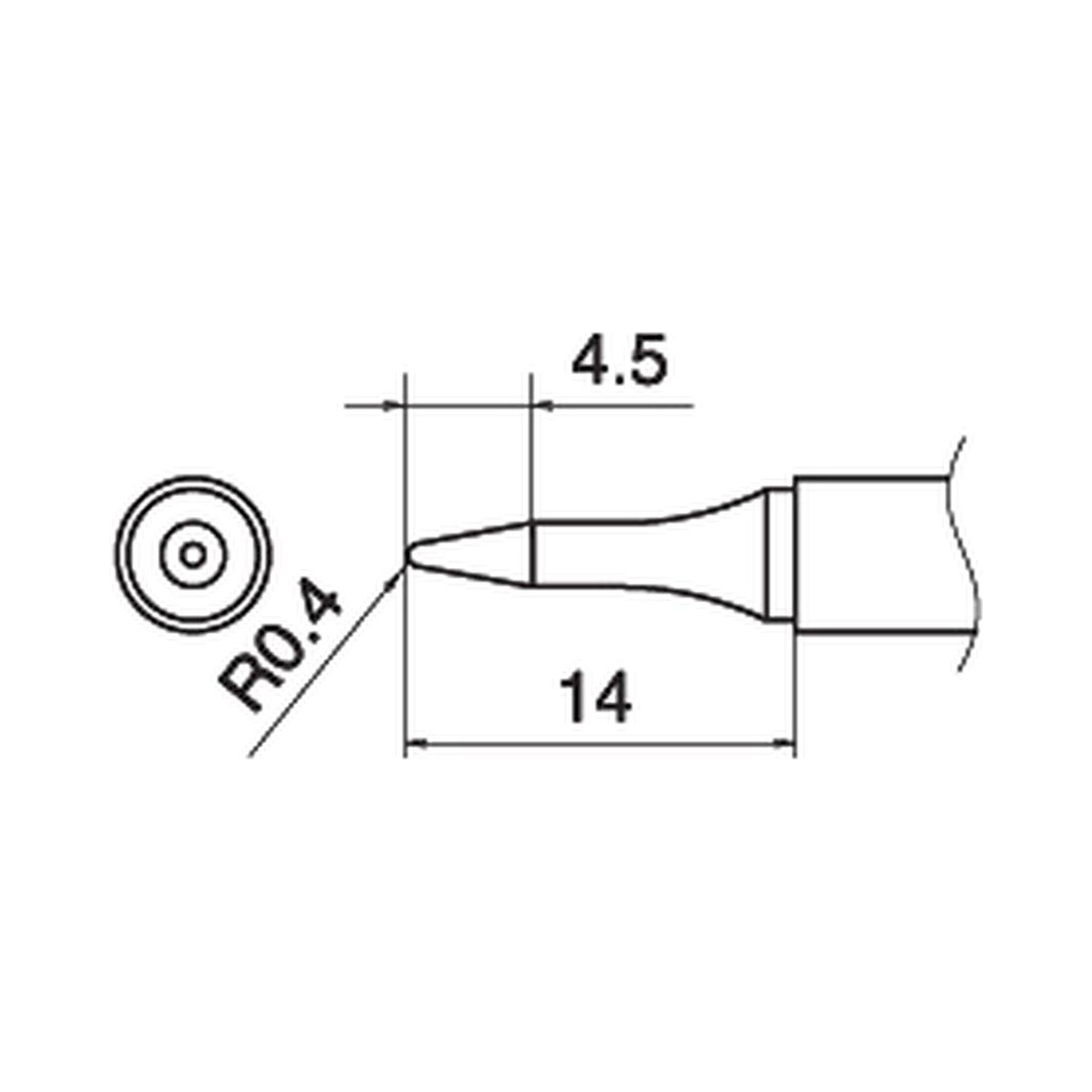 Hakko T15-SBS04. Soldering tip Shape-0.4SBS