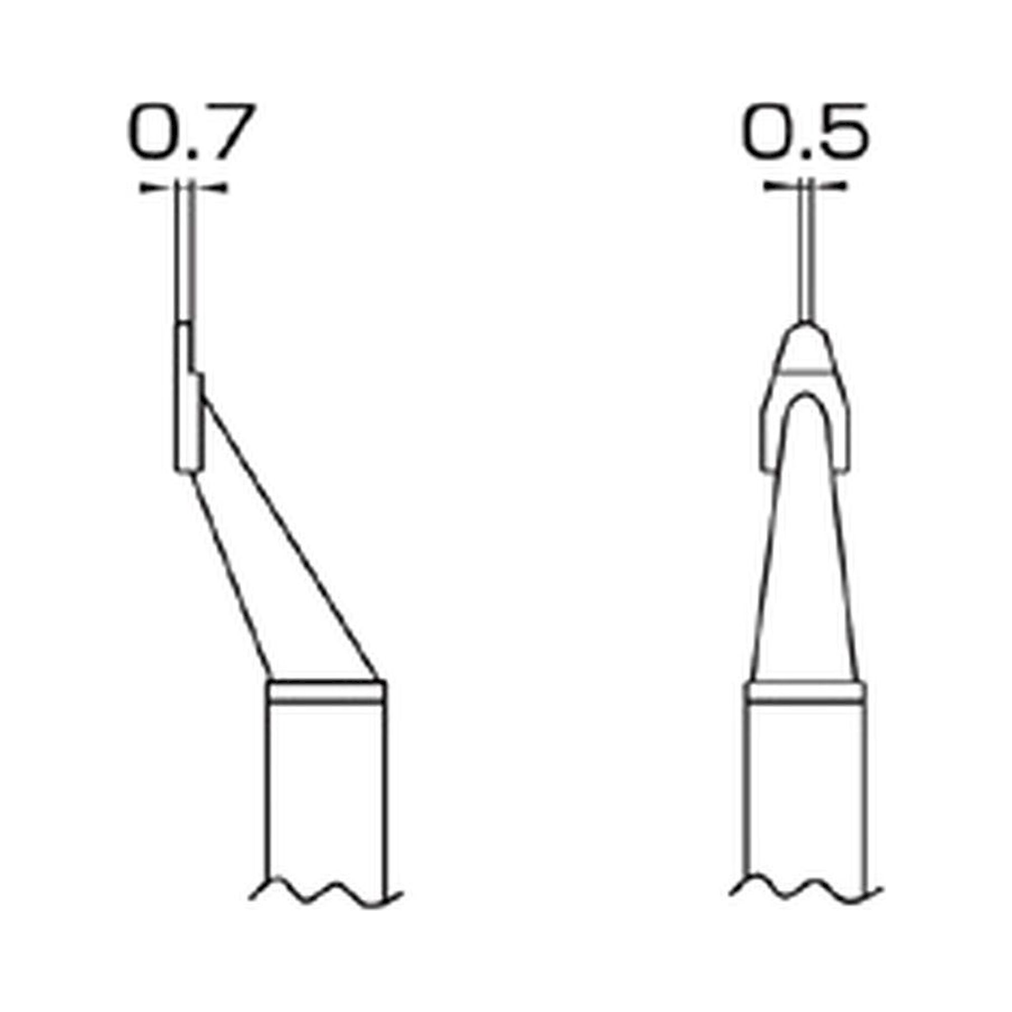 Hakko T16-1002. Soldering tip 0.5C SMD Type