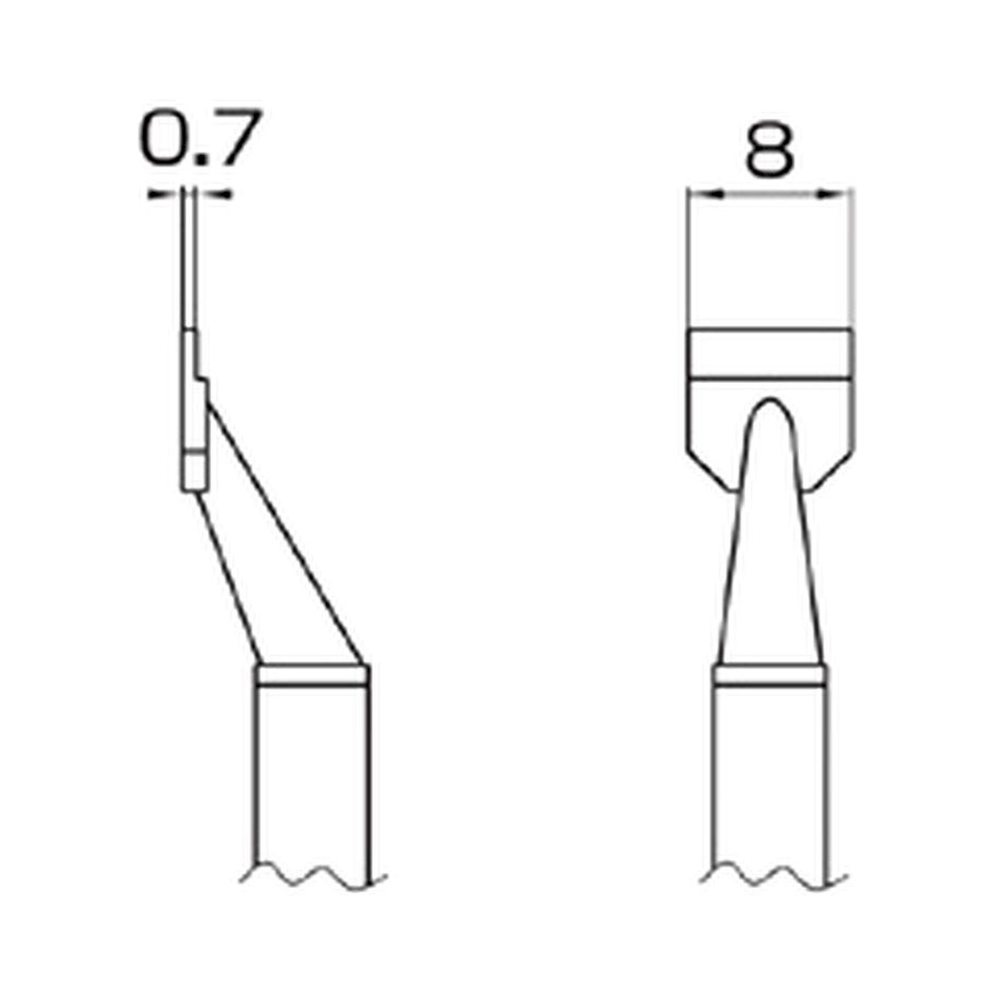 Hakko T16-1006. Soldering tip 8L SMD Type