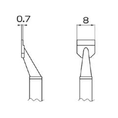 Hakko T16-1006. Soldering tip 8L SMD Type