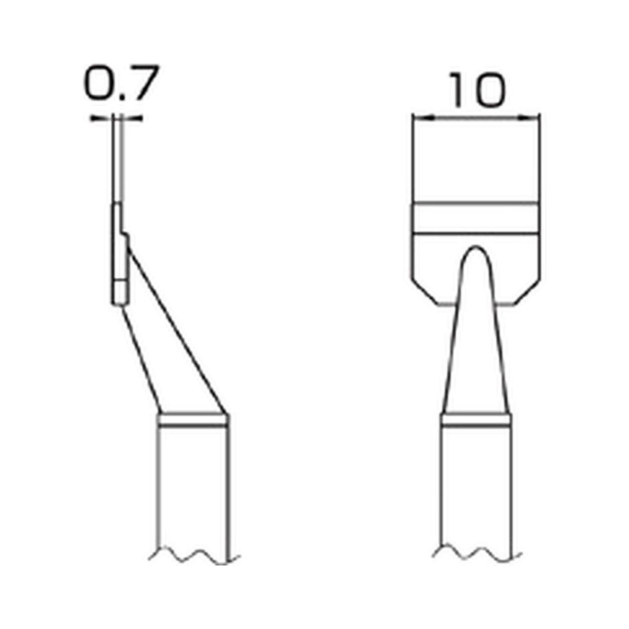 Hakko T16-1007. Soldering tip 10L SMD Type