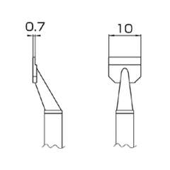 Hakko T16-1007. Soldering tip 10L SMD Type