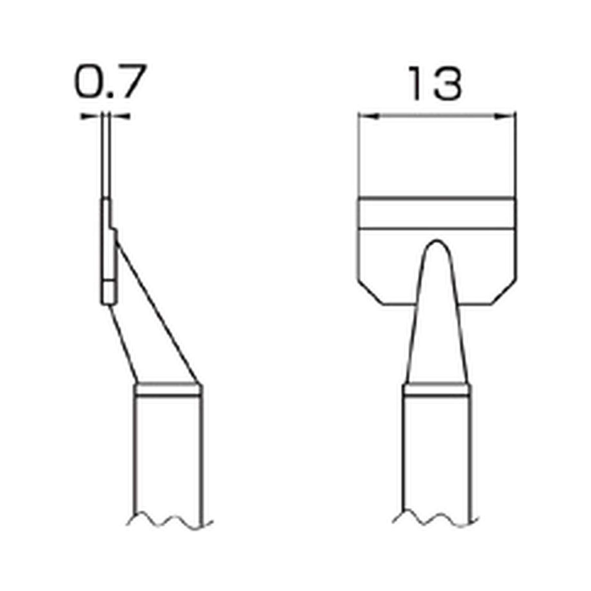 Hakko T16-1008. Soldering tip 13L SMD Type