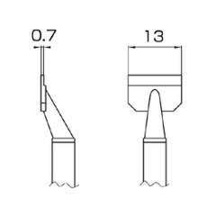 Hakko T16-1008. Soldering tip 13L SMD Type