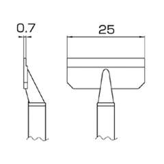 Hakko T16-1011. Soldering tip 25L SMD Type