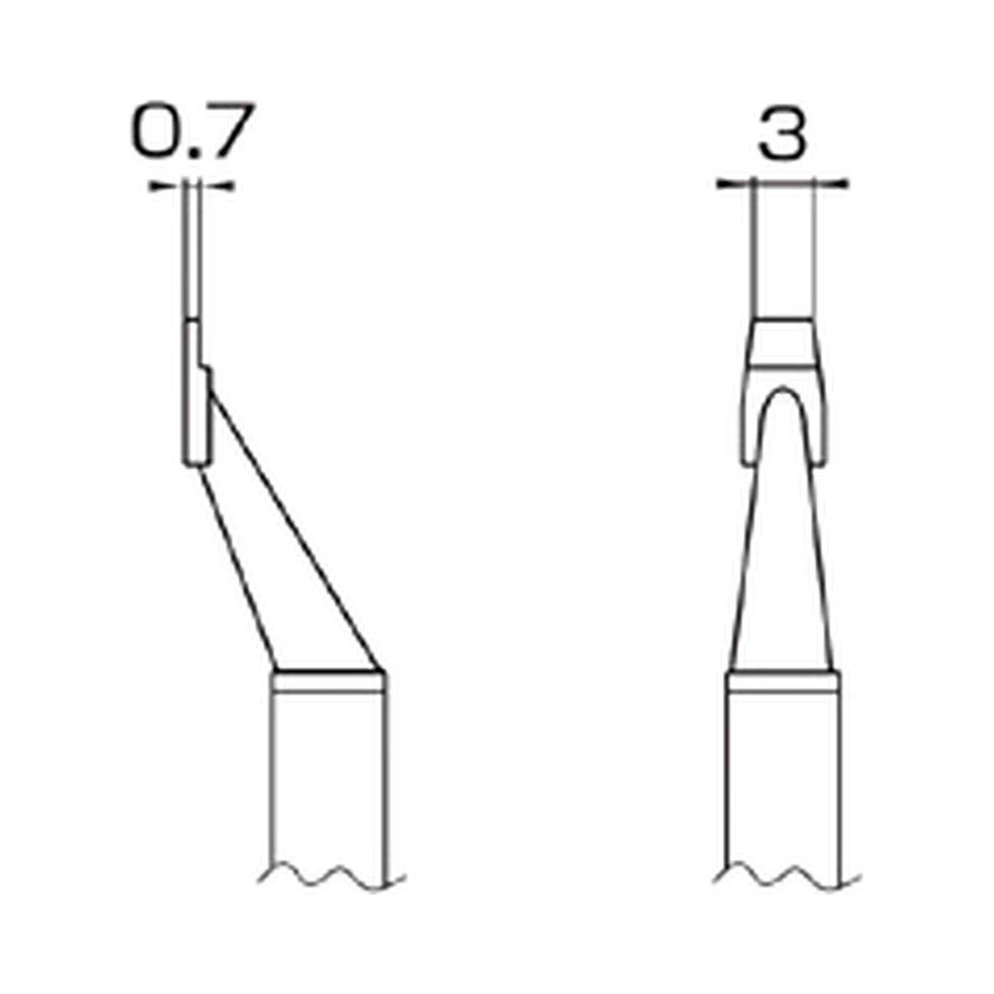 Hakko T16-1013. Soldering tip 3L SMD Type