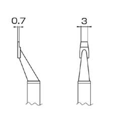 Hakko T16-1013. Soldering tip 3L SMD Type