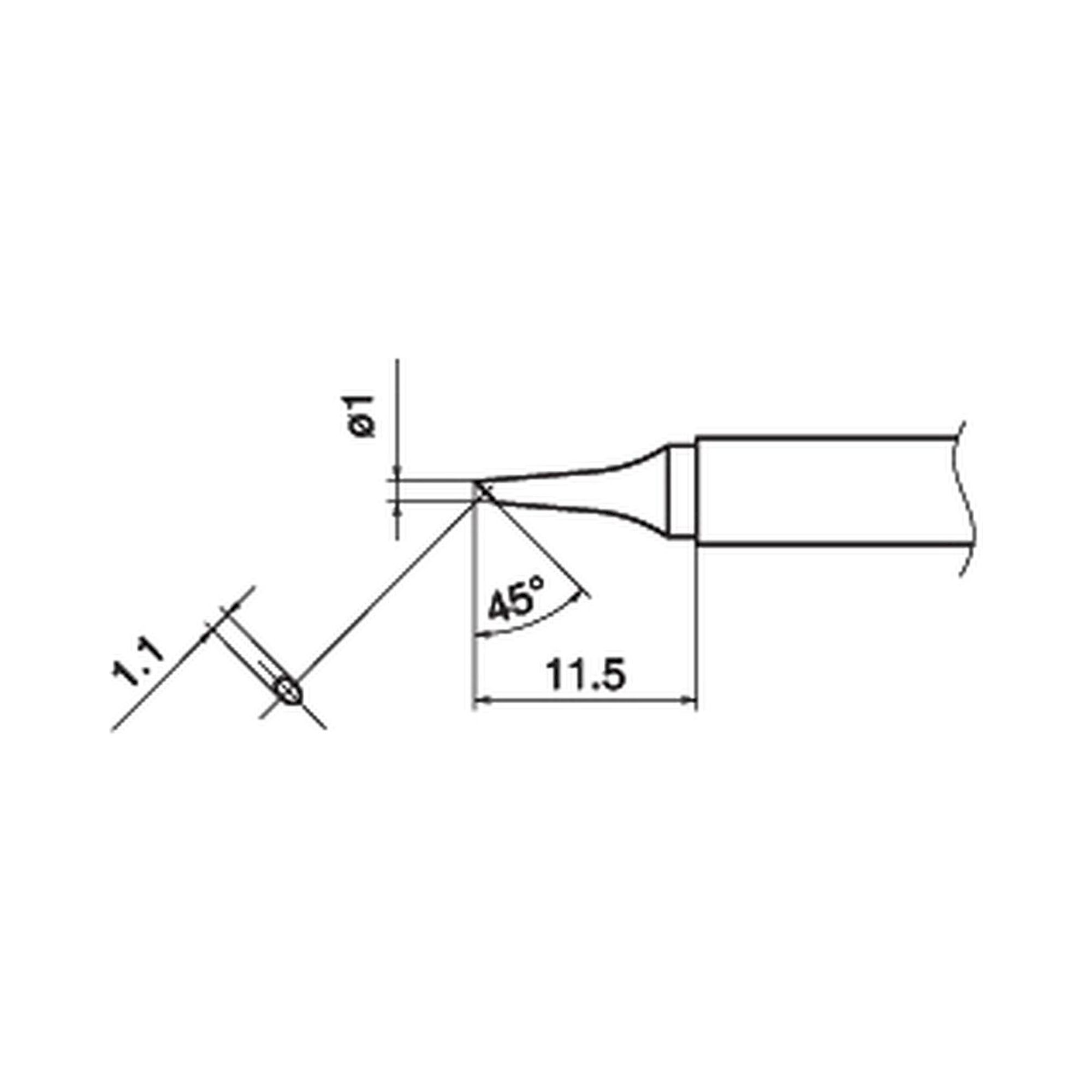 Hakko T17-BC1. Soldering tip Shape-1BC