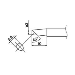 Hakko T17-BC3. Soldering tip Shape-3BC