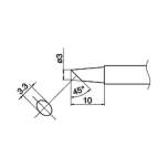Hakko T17-BC3. Soldering tip Shape-3BC