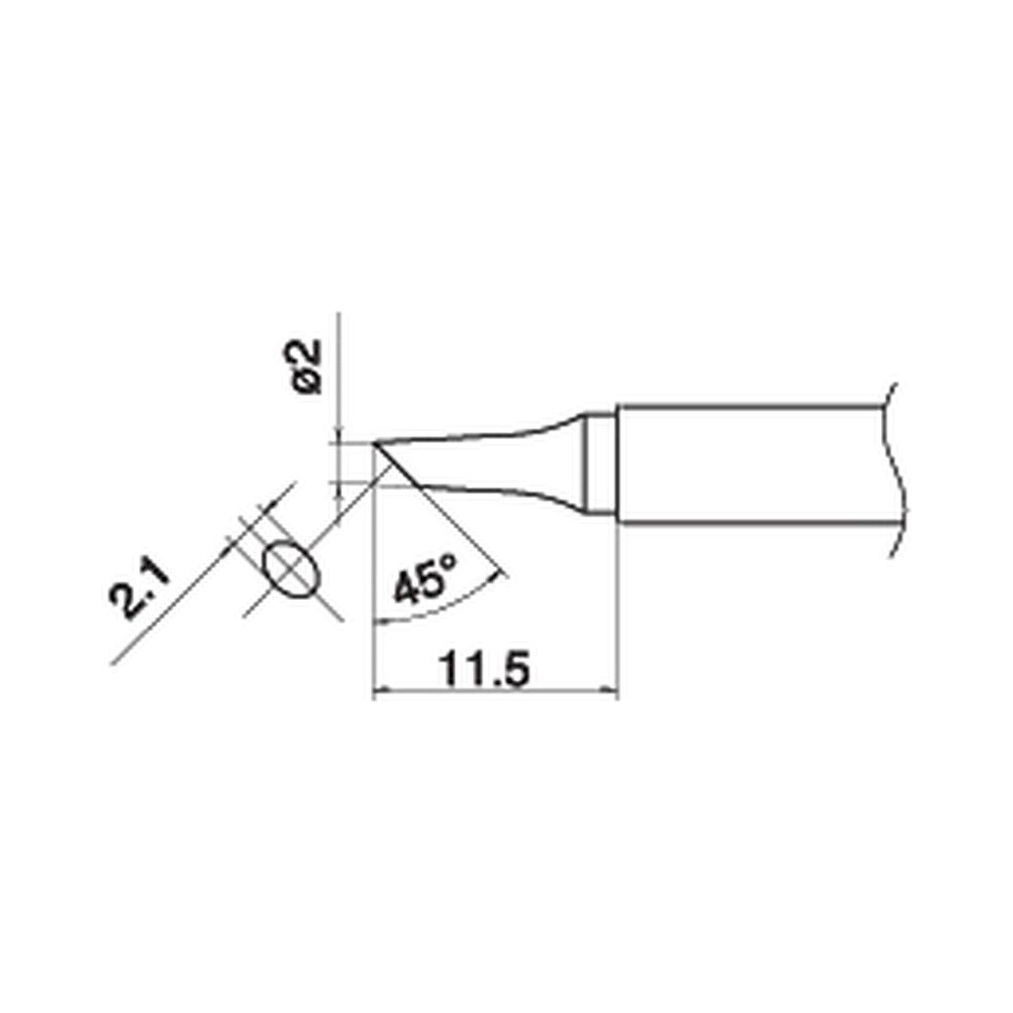 Hakko T17-BCF2. Soldering tip Shape-2BC (tinned cut surface only)