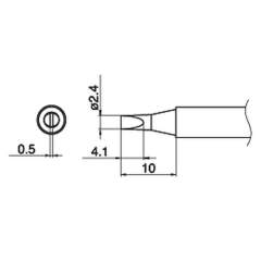 Hakko T17-D24. Soldering tip Shape-2.4D