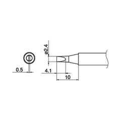 Hakko T17-D24. Soldering tip Shape-2.4D