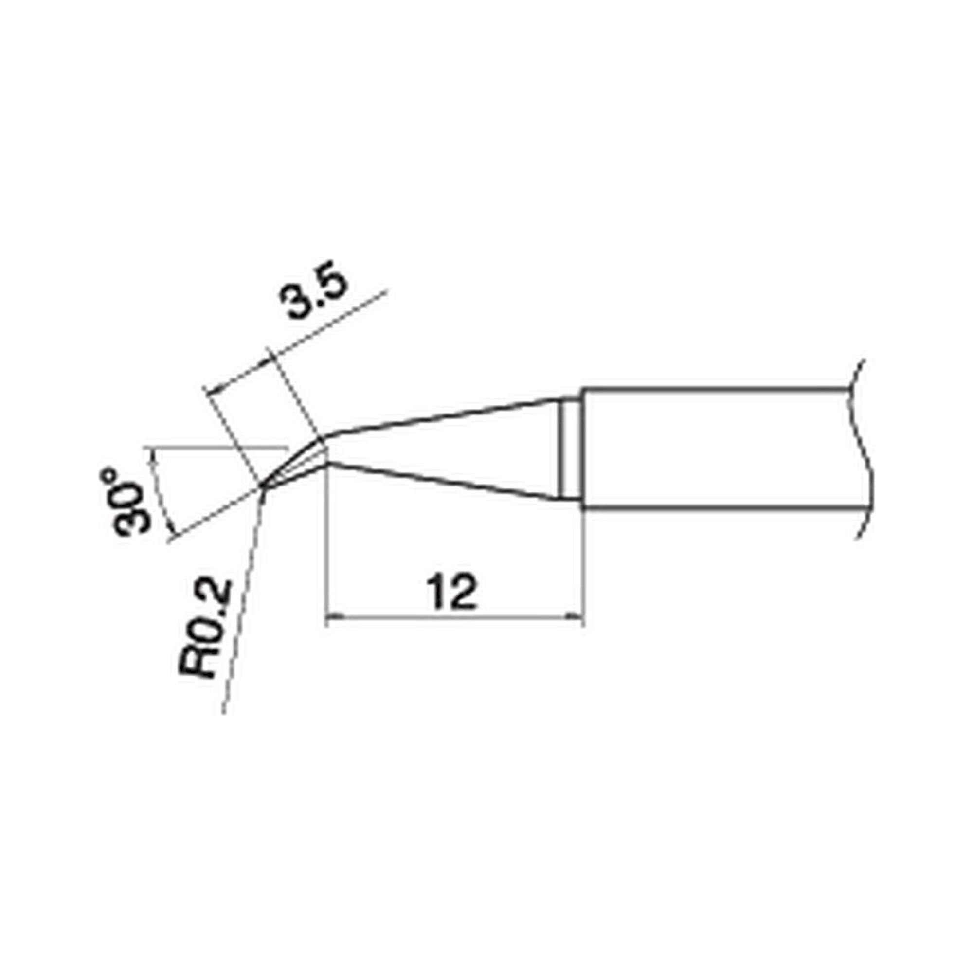 Hakko T17-J02. Soldering tip Shape-0.2J