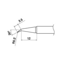 Hakko T17-J02. Soldering tip Shape-0.2J