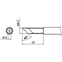 Hakko T17-KF. Soldering tip Shape-KF