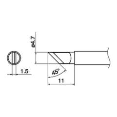 Hakko T17-KR. Soldering tip Shape-KR