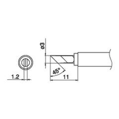 Hakko T17-KU. Soldering tip Shape-KU