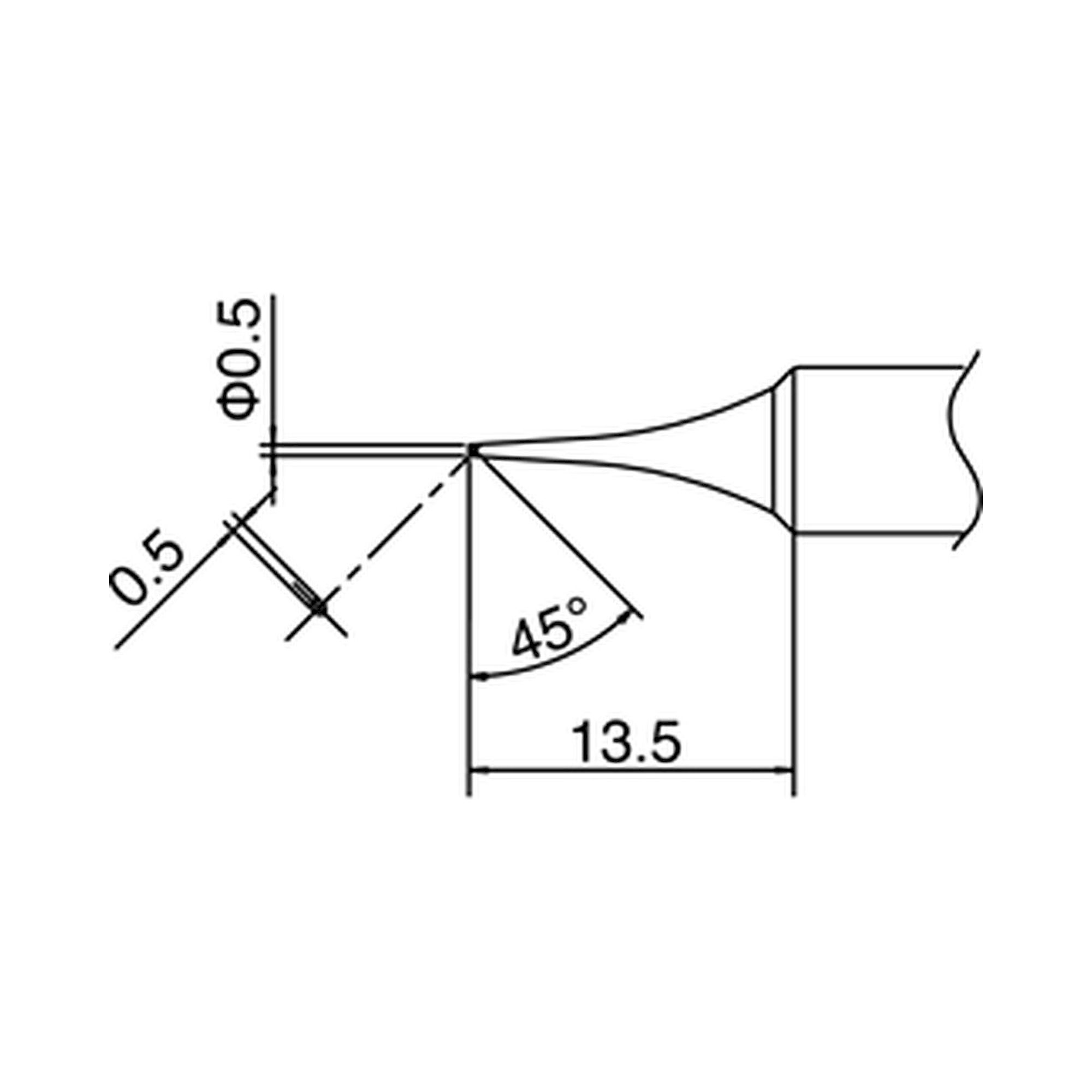 Hakko T18-C05. Soldering tip Shape-0.5C