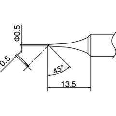 Hakko T18-C05. Soldering tip Shape-0.5C