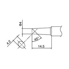 Hakko T18-C4. Soldering tip Shape-4C