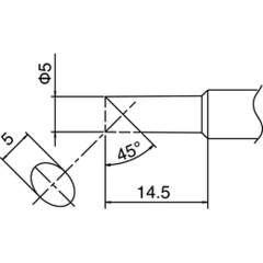 Hakko T18-C5. Soldering tip Shape-5C