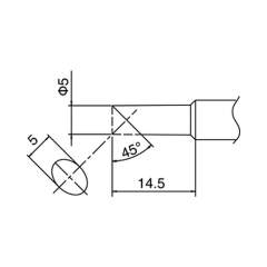 Hakko T18-C5. Soldering tip Shape-5C