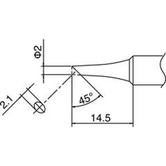 Hakko T18-CF2. Soldering tip Shape-2C (tinned cut surface only)