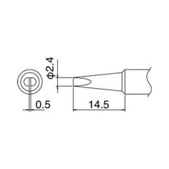 Hakko T18-D24. Soldering tip Shape-2.4D