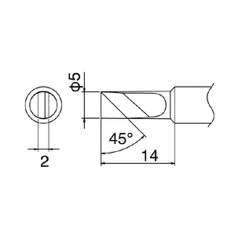 Hakko T18-K. Soldering tip Shape-K