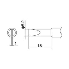 Hakko T18-S3. Soldering tip Shape-S3
