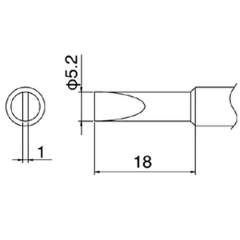 Hakko T18-S3. Soldering tip Shape-S3