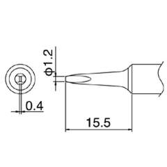 Hakko T18-S9. Soldering tip Shape-S9