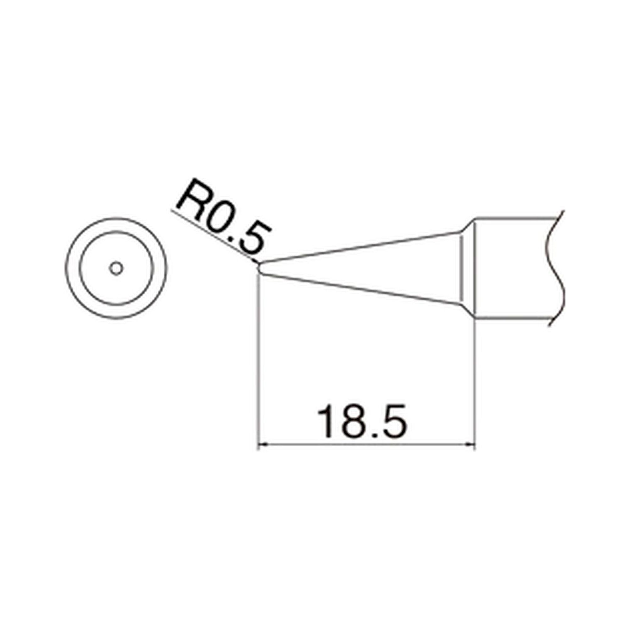 Hakko T19-B. Soldering tip Shape-B