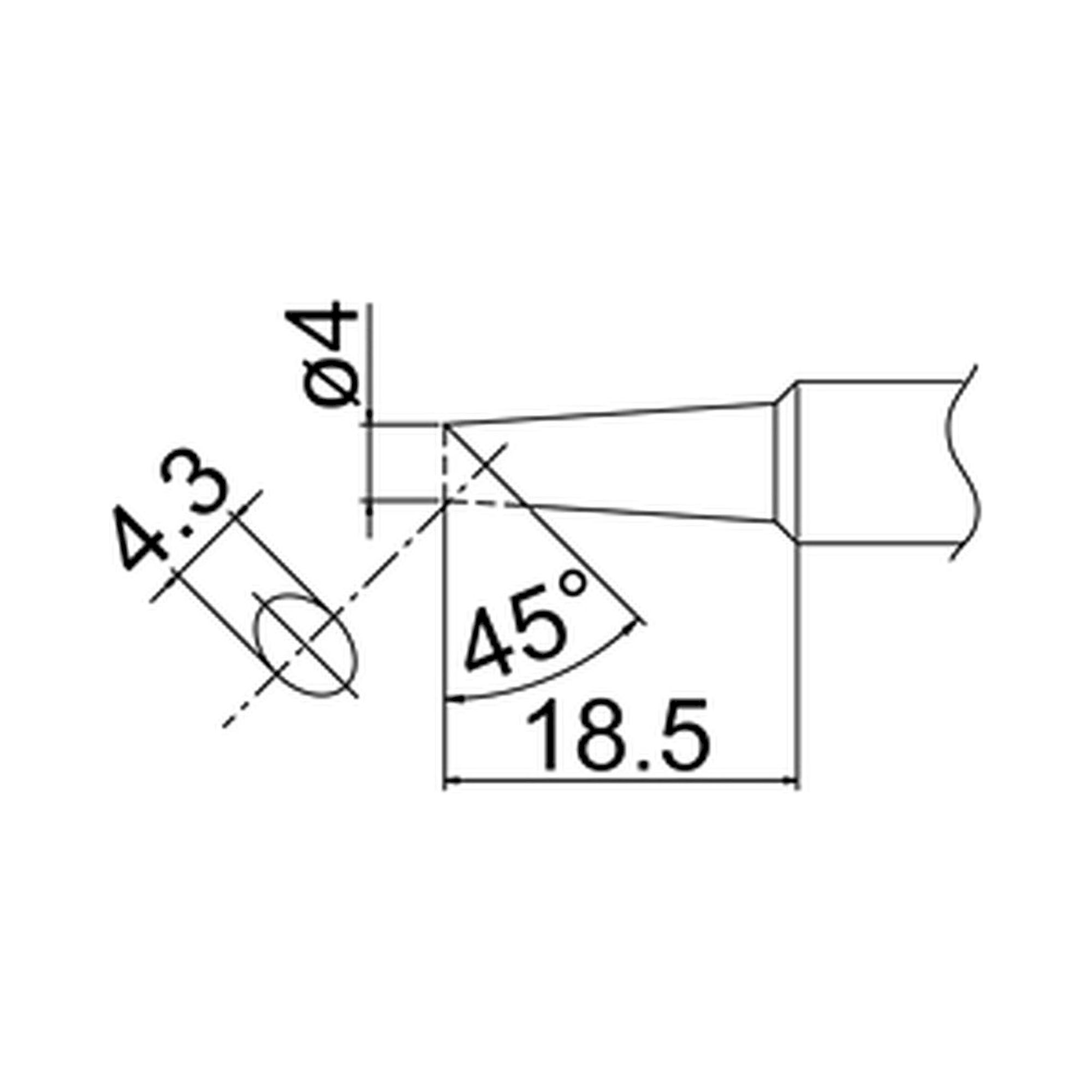 Hakko T19-C4. Soldering tip Shape-4C
