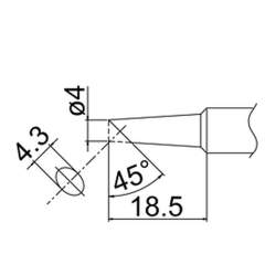 Hakko T19-C4. Soldering tip Shape-4C