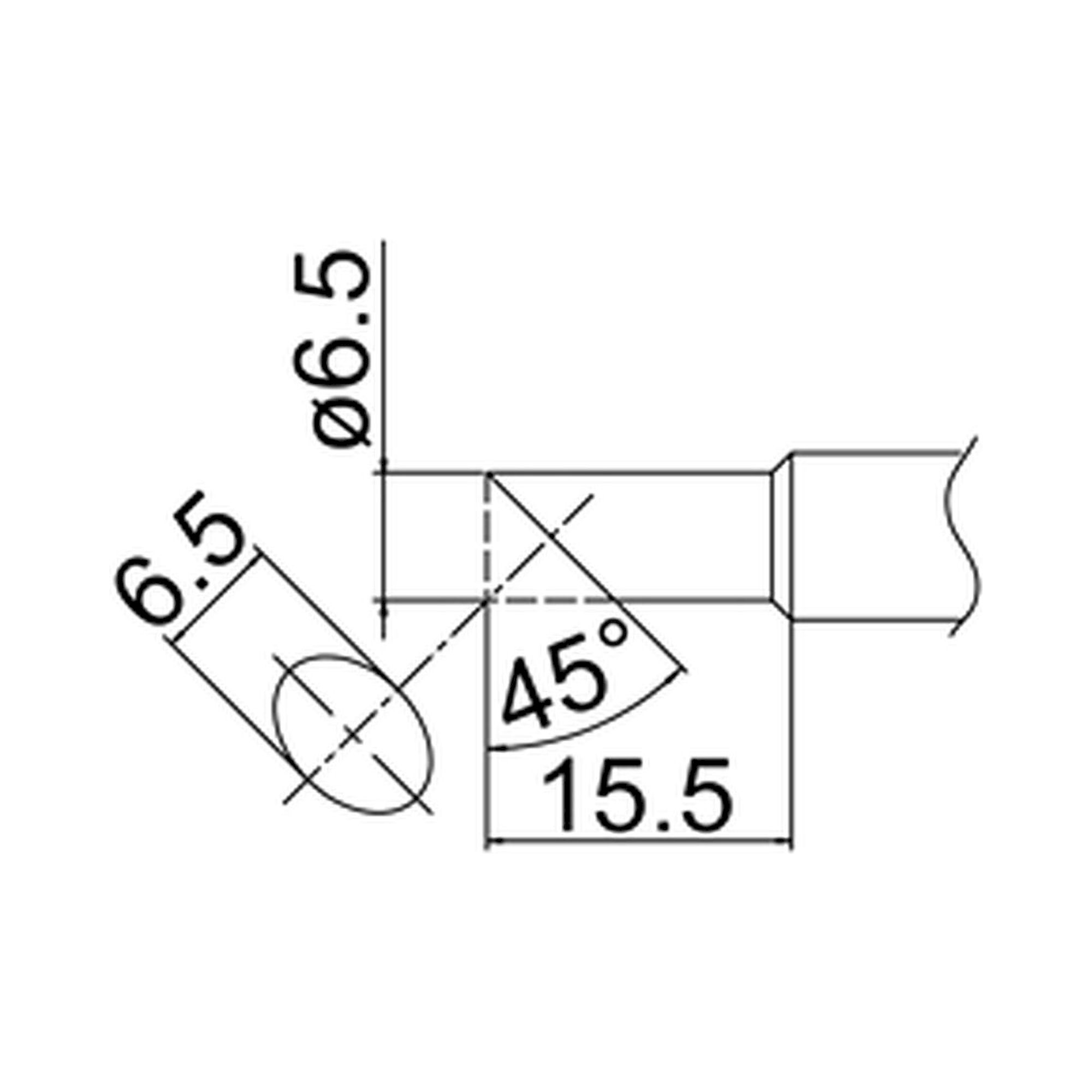 Hakko T19-C65. Soldering tip Shape-6.5C
