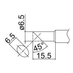 Hakko T19-C65. Soldering tip Shape-6.5C