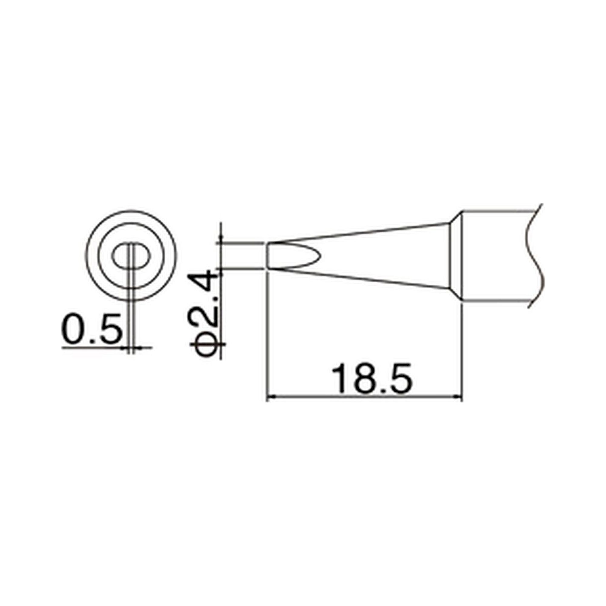 Hakko T19-D24. Soldering tip Shape-2.4D